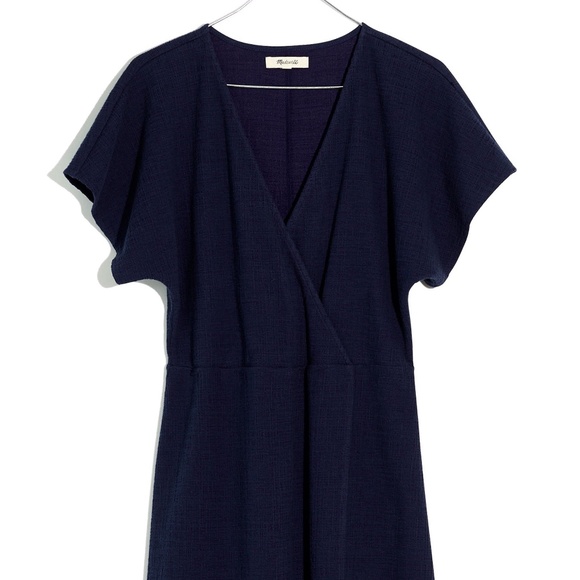 NWT $88 Madewell Cross Front Flutter Sleeve Mini  in Dark Nightfall - size XXS! - Picture 4 of 5